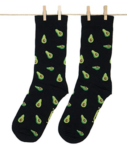 Roits Aguacates Negros - Calcetines Originales Hombre y Mujer (36-40)