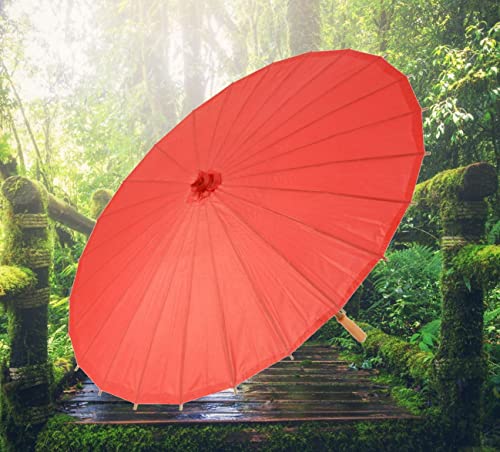 rojo Sombrilla de bambú 80cm de diámetro Sombrilla china Paraguas Oriental Sombrilla Sombrilla oriental