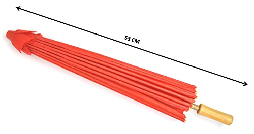 rojo Sombrilla de bambú 80cm de diámetro Sombrilla china Paraguas Oriental Sombrilla Sombrilla oriental
