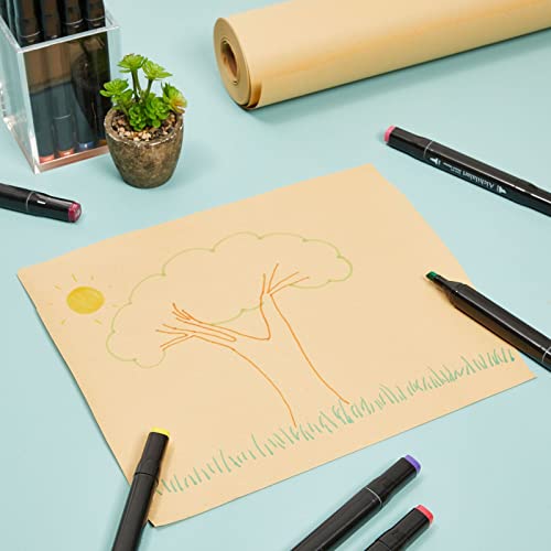 Rollo de papel Kraft - Paquete de ahorro Jumbo de 30,5 metros - Rollo de papel de embalaje marrón - 44,5 cm de ancho