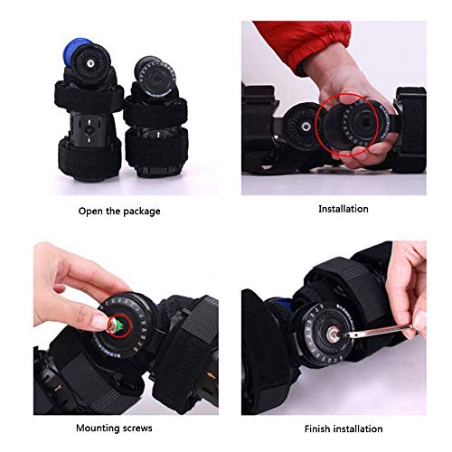 RONGW JKUNYU Knee Pads Soporte de la Rodilla de la ortesis de la Rodilla Ajustable Adulta con bisagras bilaterales Articulated Knee Brace Patella Compresión de la Pistola