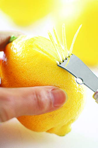 Rösle Acanalador de Frutas, Cortador de Cáscaras de Calidad para Tiras Finas de Cáscaras, Cítricos, Decoración, Acero Inoxidable 18/10, Apto para el Lavavajillas