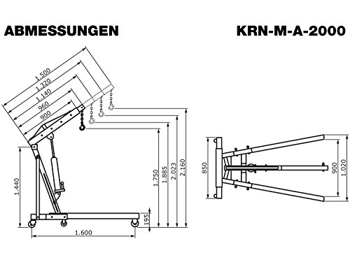 Rotek taller de grúa KRN-M-A-2000-1500 hasta 2T (2.000 kg)