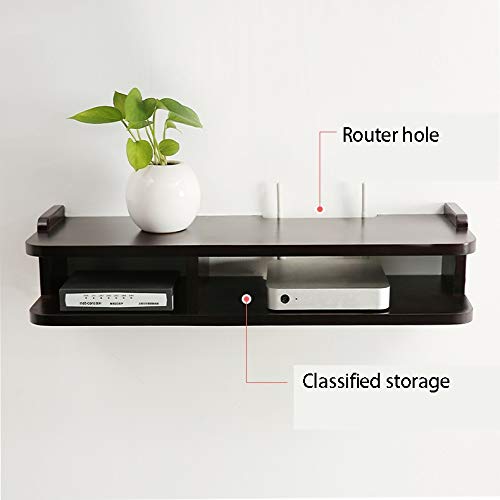 Router rack Estante del Enrutador Caja De Almacenamiento Inalámbrico WiFi Almacenamiento STB Estante Multifuncional Soporte De Pared Perforado Caja De Almacenamiento De Madera