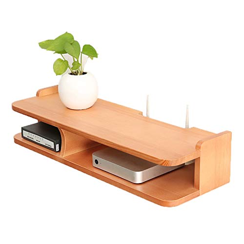 Router rack Estante del Enrutador Caja De Almacenamiento Inalámbrico WiFi Almacenamiento STB Estante Multifuncional Soporte De Pared Perforado Caja De Almacenamiento De Madera