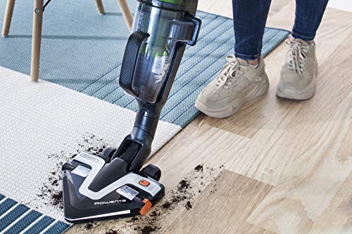 Rowenta Air Force Serenity RH9172 Aspirador escoba sin cable, hasta 70 minutos autonomía, cabezal de aspiración Delta y cepillo motorizado, tecnología Anti-Ruidos, batería de litio, doble filtración