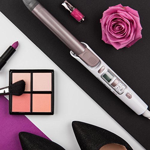 Rowenta Precious Curl CF3460 Rizador con recubrimiento Keratin and shine, temperatura hasta 200ºC, cable 360º y pantalla LCD, 25 mm de diámetro