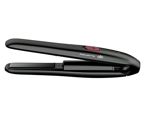 Rowenta Touch Up y Go SF1312 Plancha pelo, placas cerámicas, alisador de cabello, batería portátil, funcionamiento inalámbrico con 25 min autonomía, hasta 200 grados Celsius