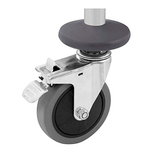 Royal Catering Carro De Servicio En Acero Inoxidable Camarera RCSW 3B (3 estantes, Distancia entre estantes: 30 cm, Capacidad de carga 240 kg)