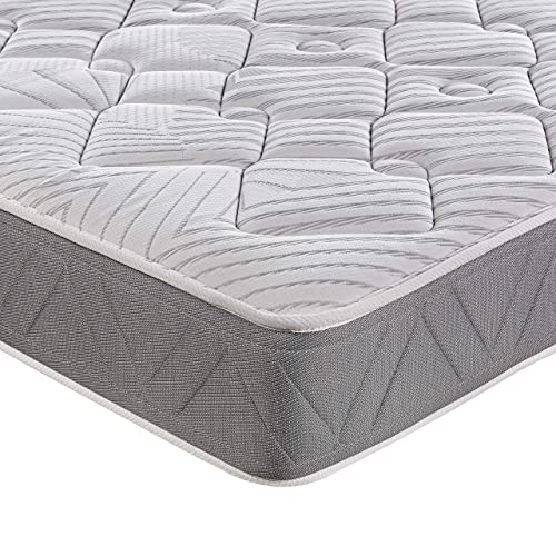 ROYAL SLEEP Colchón de muelles ensacados y viscocarbono con Hilo biocerámico, Confort Alto, firmeza Media-Alta 135x190, Ceramic Pocket