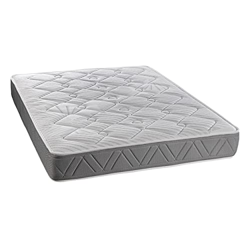 ROYAL SLEEP Colchón de muelles ensacados y viscocarbono con Hilo biocerámico, Confort Alto, firmeza Media-Alta 135x190, Ceramic Pocket