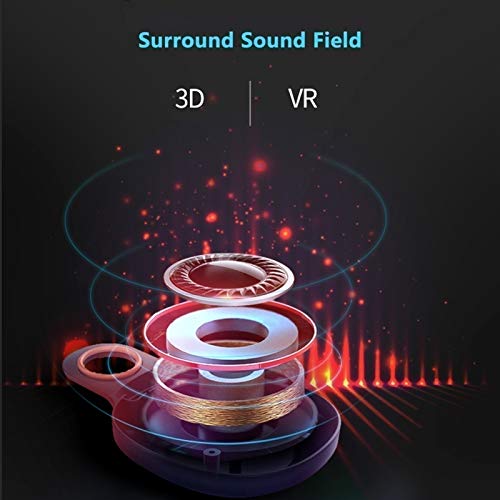 RSGK Auriculares de Realidad Virtual VR 3D, Casco panorámico de Realidad Virtual 3D en el hogar, Dispositivo Inteligente VR Somatosensorial, Adecuado para teléfonos móviles de 4.5"-6.7"