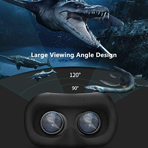 RSGK Auriculares de Realidad Virtual VR 3D, Casco panorámico de Realidad Virtual 3D en el hogar, Dispositivo Inteligente VR Somatosensorial, Adecuado para teléfonos móviles de 4.5"-6.7"