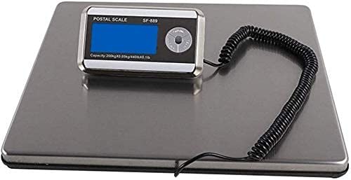 RTYUI Básculas electrónicas básculas de envío, digital resistente, pesaje multiusos, plataforma grande de acero inoxidable, básculas veterinarias para equipaje, almacén de equipaje, tamaño 200 kg