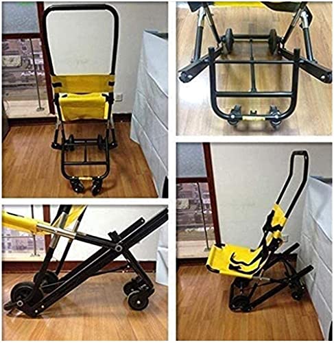 RTYUI Camilla Portátil Escalera Ligera Silla De Evacuación Ambulancia Bombero Evacuación Aleación De Aluminio Orugas Elevador De Escaleras Silla De Escalera Plegable 350 LB 1202