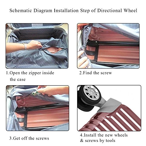 Ruedas Giratorias De Equipaje, Ruedas De Repuesto para Equipaje Ruedas De Maleta Flexibles para Reparar Ruedas Desgastadas