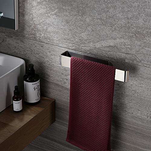 RUICER Toallero Adhesivo - Toalleros de Baño sin Taladro 26cm Barra Toallero Anilla Acero Inoxidable