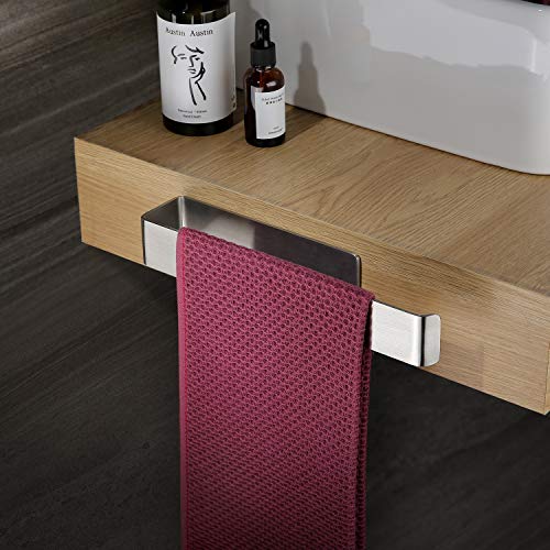 RUICER Toallero Adhesivo - Toalleros de Baño sin Taladro 26cm Barra Toallero Anilla Acero Inoxidable