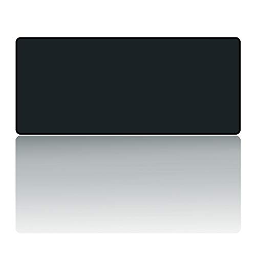 Ruifengsheng Alfombrilla de ratón grande para videojuegos, alfombrilla de ratón de tamaño XXL extendida, base de goma antideslizante con bordes cosidos: 35.6 x 15.7 pulgadas (90 x 40 negro)