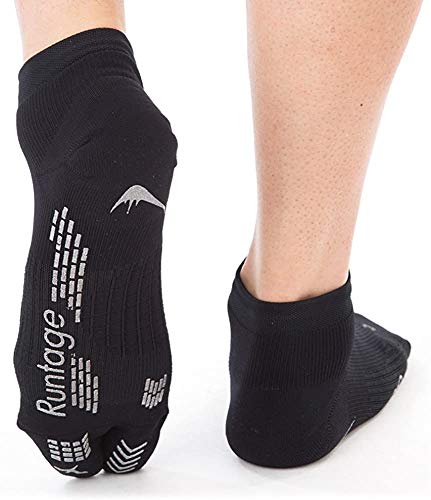 Runtage® Athlete Pro V2 - Calcetines deportivos para correr, fabricados en Japón, de alta tecnología, calcetines de compresión, calcetines para tabi, calcetines de compresión, unisex Negro 42/44