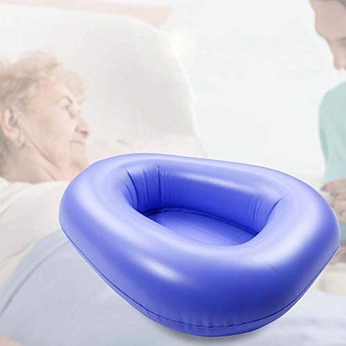 Rziioo 2 PCS Bedpans Inflación Cojines Orinal Lavable Portátil Ancianos Cuartos de Cama Inodoro de enfermería Orinales