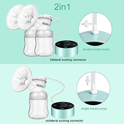 Sacaleches EléCtrico PiAEK Extractor De Leche Electrico Saca Leche Materna Electrico 3 Modos 10 Niveles Doble PortáTil Recargable Con Pantalla TáCtil Silencioso Sin BPA