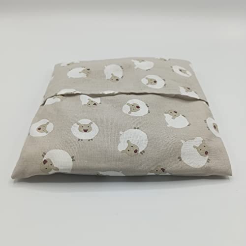 Saco o cojín térmico "BEEE"– Con Funda lavable – 19 X 19 cm (S) – relleno con 250gr de huesos de cereza - efecto frío/calor