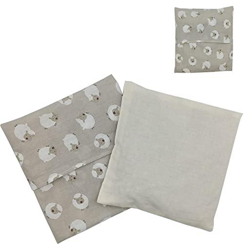Saco o cojín térmico "BEEE"– Con Funda lavable – 19 X 19 cm (S) – relleno con 250gr de huesos de cereza - efecto frío/calor
