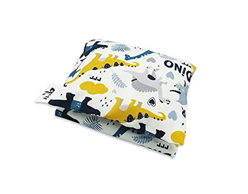Saco térmico anticólicos/bebés (23cm x 14cm) con funda lavable para calor/frio (Dinosaurios)