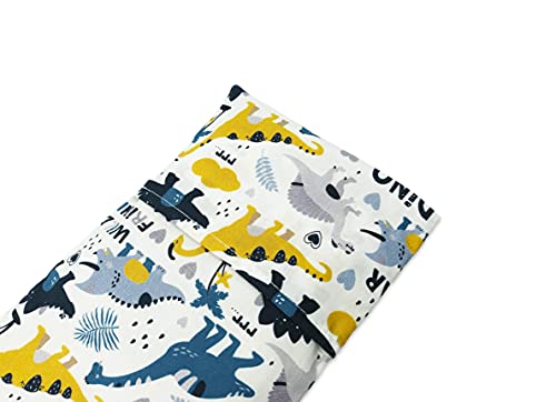 Saco térmico anticólicos/bebés (23cm x 14cm) con funda lavable para calor/frio (Dinosaurios)
