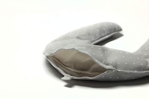 Saco Térmico de Semillas Cervical para cuello y hombros calor seco para Microondas ayuda a aliviar dolores con Funda Lavable (Topos)