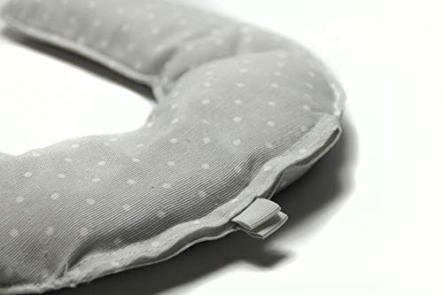 Saco Térmico de Semillas Cervical para cuello y hombros calor seco para Microondas ayuda a aliviar dolores con Funda Lavable (Topos)