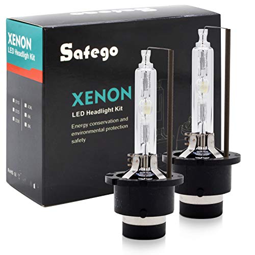 Safego 2X D2S Lámpara de Xenón de Faros Bombilla Hid Xenon Luz Luces de Coche para Coches Blanco Cálido Ac 12V 35W 4300K