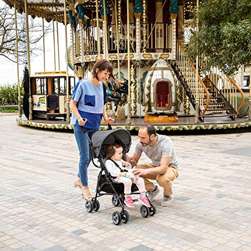 Safety 1st Kiplo, silla de paseo compacta, silla de paseo ligera, para uso desde el nacimiento hasta los 3 años aproximadamente, Black Chic