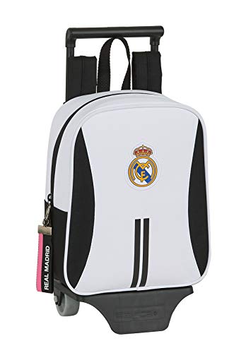 Safta 612054280 Mochila guardería ruedas, carro, trolley Real Madrid CF