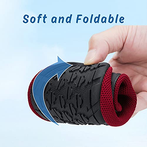 SAGUARO Ligeras Slipper Hombre Mujer Descalzo de Piscina Escarpines Zapatillas Antideslizante Zapatos Vino Tinto 44/45 EU