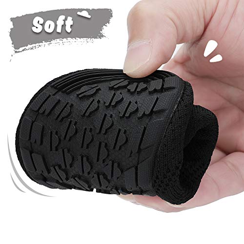 SAGUARO Zapatillas de Estar por Casa Zapatillas de Niños Niñas Antideslizantes Calcetines Zapatillas de Punto Interior Exterior Pantuflas Infantiles, Gris Plomo, 32/33 EU