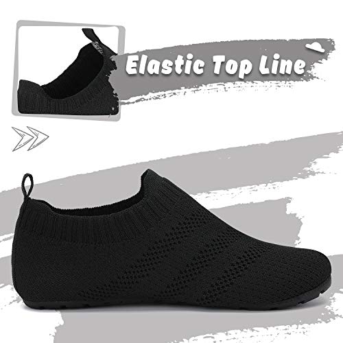SAGUARO Zapatillas de Estar por Casa Zapatillas de Niños Niñas Antideslizantes Calcetines Zapatillas de Punto Interior Exterior Pantuflas Infantiles, Gris Plomo, 32/33 EU