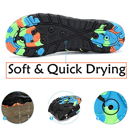 SAGUARO Zapatos de Agua Hombre Mujer Deportes Acuáticos Escarpines para la Playa de Buceo Surf Snorkel Yoga Piscina, Morado 35