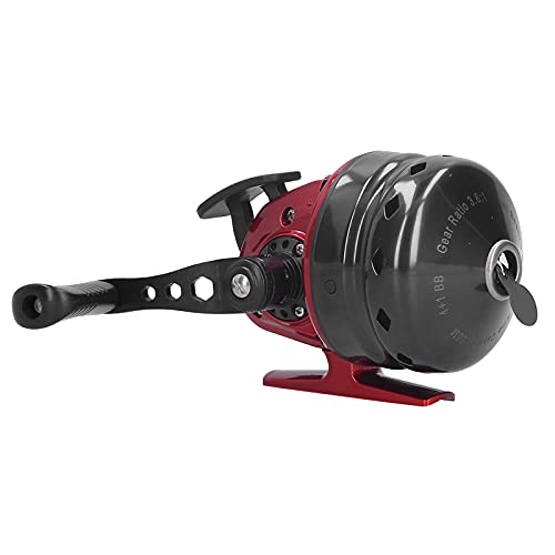 SALALIS Rueda de tirachinas de Pesca, Bobina de Pesca de Tiro de Brazo basculante de Metal Oxidado de Aluminio aeroespacial para Pescar