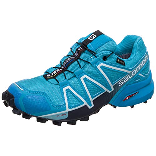 Salomon Speedcross 4 Gore-Tex, Zapatos de Trail Running Mujer, Bluebird/Icy Morn/Ebony, 38 2/3 EU