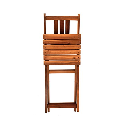 SAM Klappstuhl Silla de jardín Plegable para balcón y terraza, Madera de Acacia, marrón, Gartenstuhl Blossom