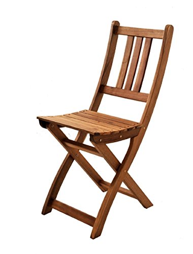 SAM Klappstuhl Silla de jardín Plegable para balcón y terraza, Madera de Acacia, marrón, Gartenstuhl Blossom