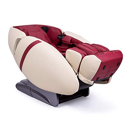 SAMADHI® Sillón de Masaje 2D+ Rojo (Nuevo Modelo 2021) - Tecnología Gravedad “Cero” y Espacio “Cero” - 6 Modos de Masaje Profesional - Generador de Iones de oxígeno - Sonido 3D Bluetooth - USB
