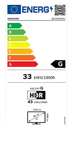 Samsung QLED 4K 2021 32Q50A - Smart TV de 32" con Resolución 4K UHD, HDR10+, Contrast Enhancer, OTS Lite, Multi View, Motion Xcelerator y Alexa Integrada.