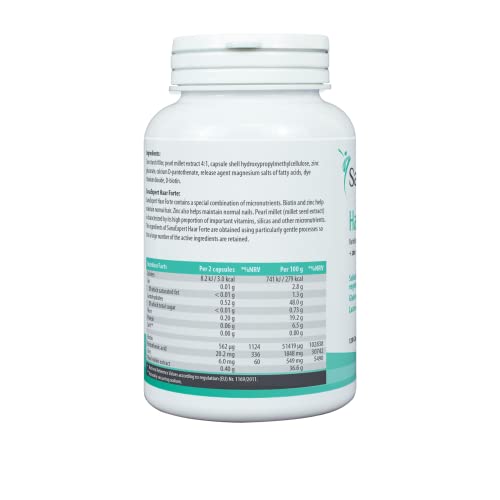 SanaExpert Haar Forte Pack X3 | VITAMINAS PARA EL CRECIMIENTO Y LA SALUD DEL PELO | con Biotina, Zinc, Mijo Perlado y Selenio (3). Ingredientes veganos 100% naturales.