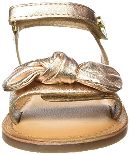 SANDALIAS COBRE DE PALA CON LAZO PARA NIÑA ELNE