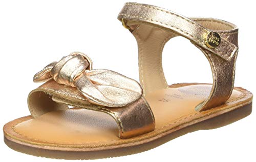 SANDALIAS COBRE DE PALA CON LAZO PARA NIÑA ELNE