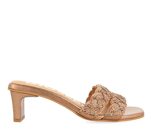SANDALIAS DE TACÓN EN PIEL BRONCE PARA MUJER STETTIN