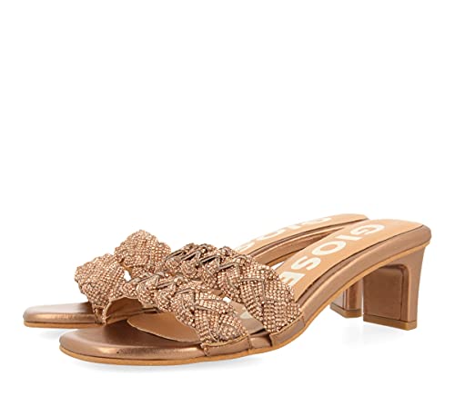 SANDALIAS DE TACÓN EN PIEL BRONCE PARA MUJER STETTIN